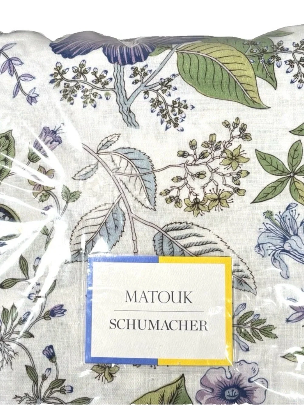 Matouk Schumacher Queen Sheet Set Pomegranate Linen Lilac Botanical Floral Italy